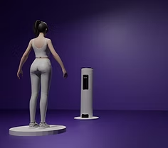 3D body scanner measuring body composition and wellness progress